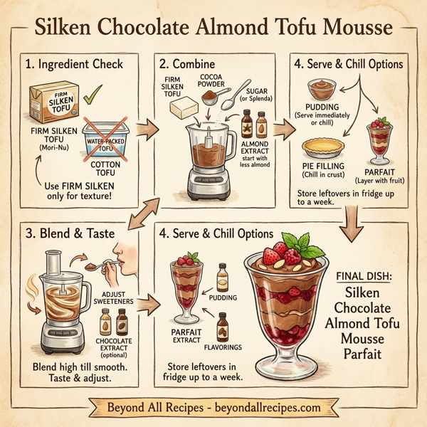 Silken Chocolate Almond Tofu Mousse instructions