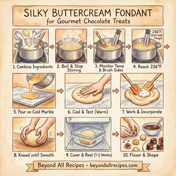 Silky Buttercream Fondant for Gourmet Chocolate Treats instructions