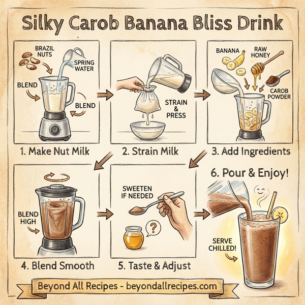 Silky Carob Banana Bliss Drink instructions