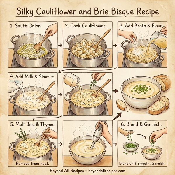 Silky Cauliflower and Brie Bisque instructions
