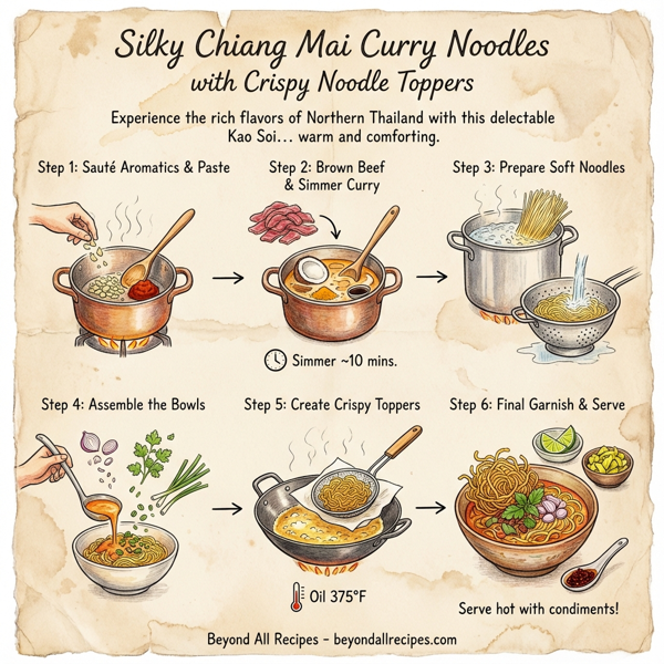 Silky Chiang Mai Curry Noodles with Crispy Noodle Toppers instructions