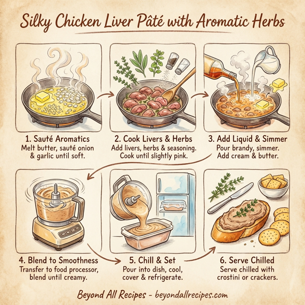 Silky Chicken Liver Pâté with Aromatic Herbs instructions