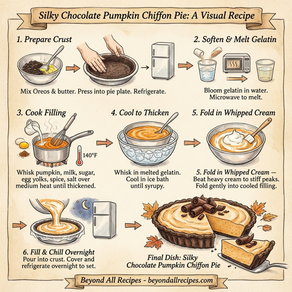 Silky Chocolate Pumpkin Chiffon Pie instructions