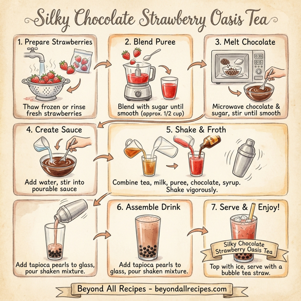 Silky Chocolate Strawberry Oasis Tea instructions