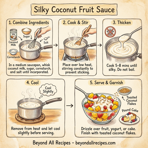 Silky Coconut Fruit Sauce instructions