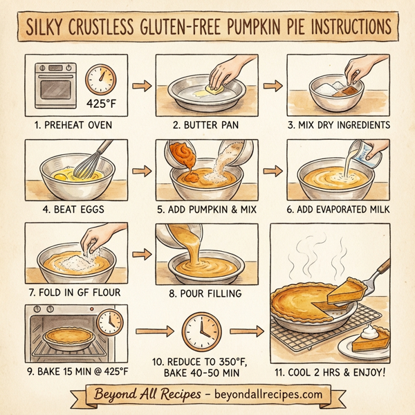 Silky Crustless Gluten-Free Pumpkin Pie instructions
