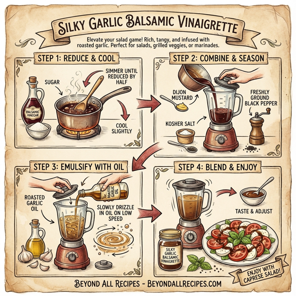 Silky Garlic Balsamic Vinaigrette instructions