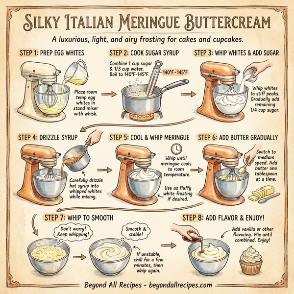 Silky Italian Meringue Buttercream instructions