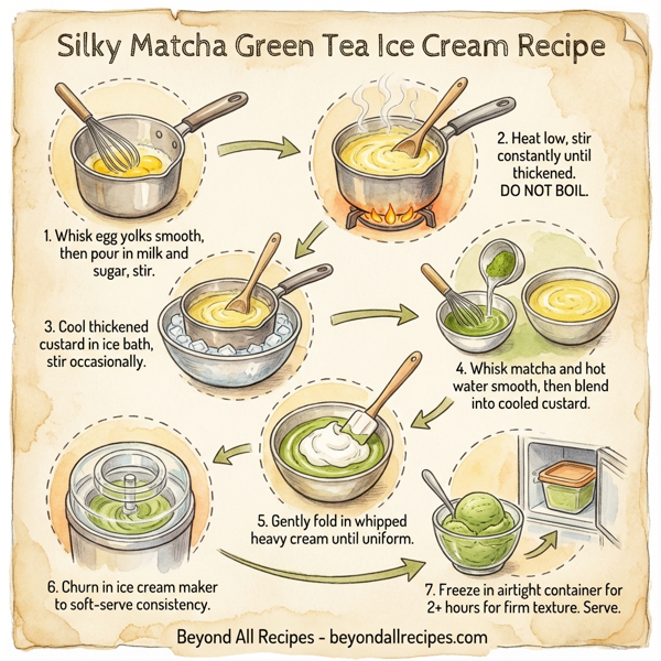 Silky Matcha Green Tea Ice Cream instructions