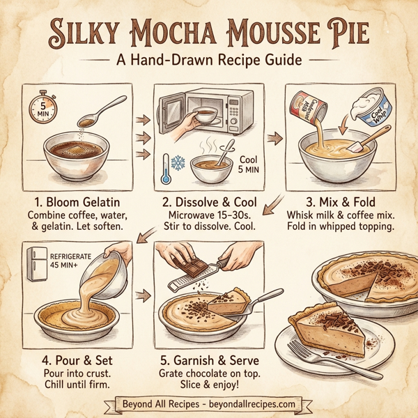Silky Mocha Mousse Pie instructions