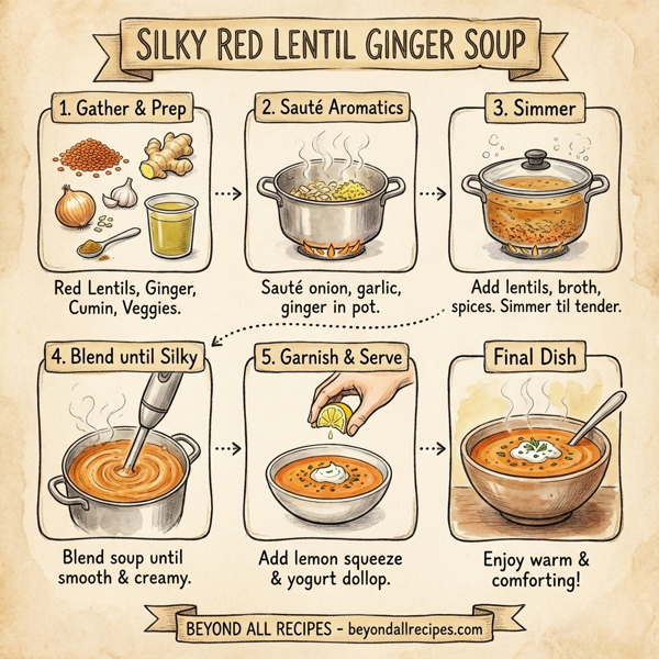 Silky Red Lentil Ginger Soup instructions