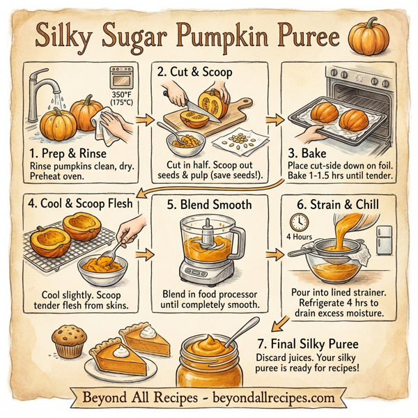 Silky Sugar Pumpkin Puree instructions