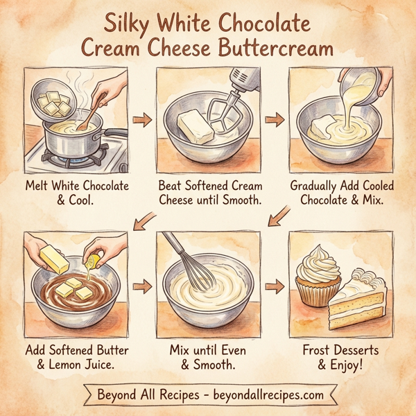 Silky White Chocolate Cream Cheese Buttercream instructions