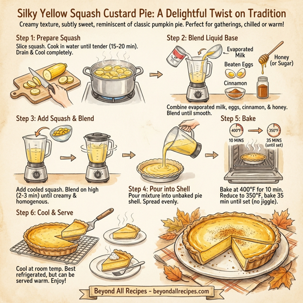 Silky Yellow Squash Custard Pie instructions