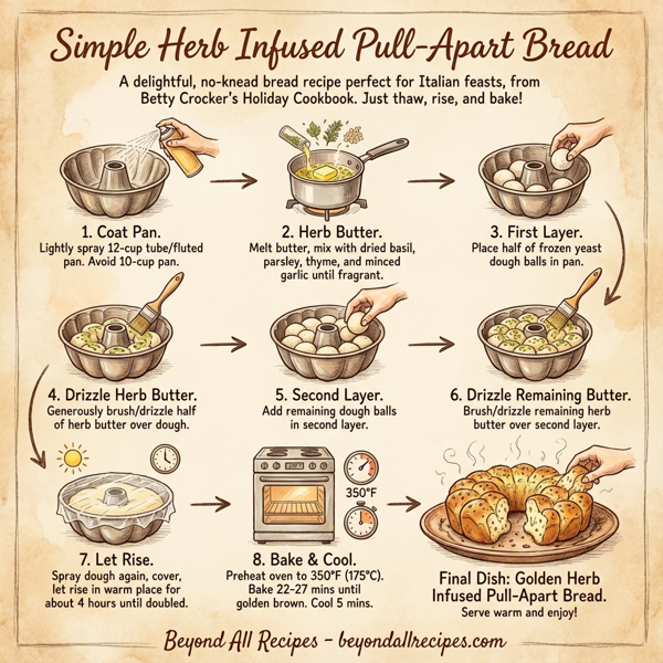 Simple Herb Infused Pull-Apart Bread instructions