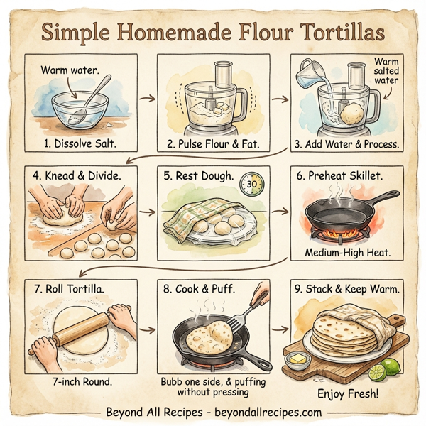 Simple Homemade Flour Tortillas instructions