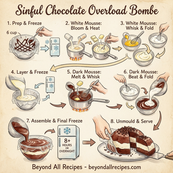Sinful Chocolate Overload Bombe instructions