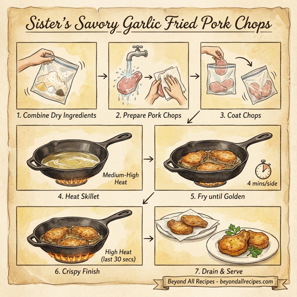 Sister's Savory Garlic Fried Pork Chops instructions