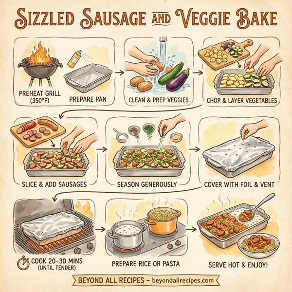 Sizzled Sausage and Veggie Bake instructions