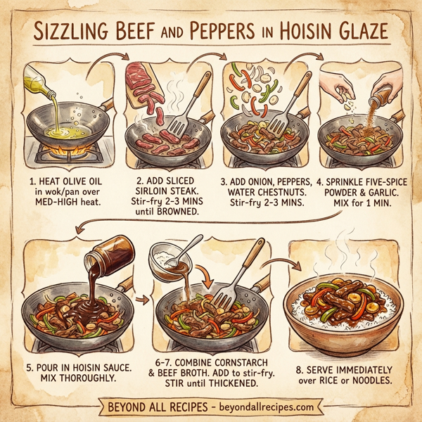 Sizzling Beef and Peppers in Hoisin Glaze instructions