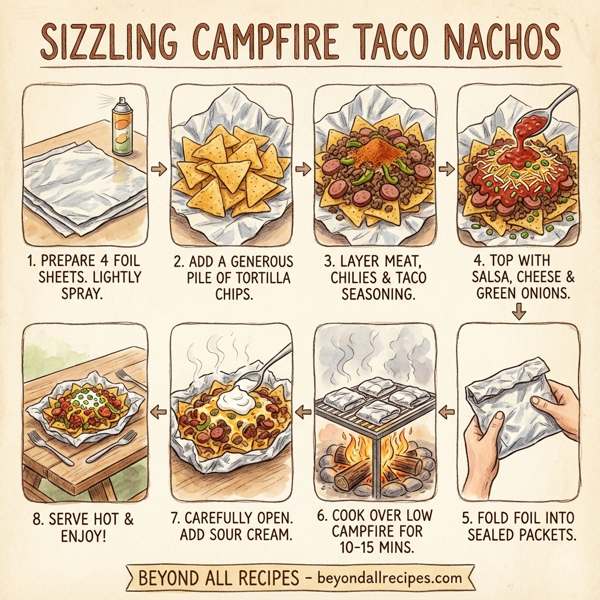 Sizzling Campfire Taco Nachos instructions