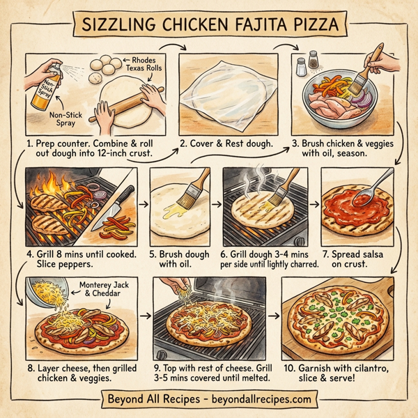 Sizzling Chicken Fajita Pizza instructions