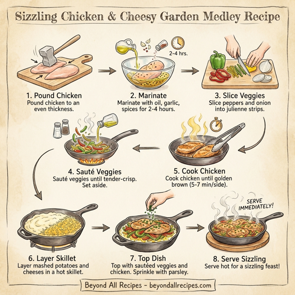 Sizzling Chicken and Cheesy Garden Medley instructions