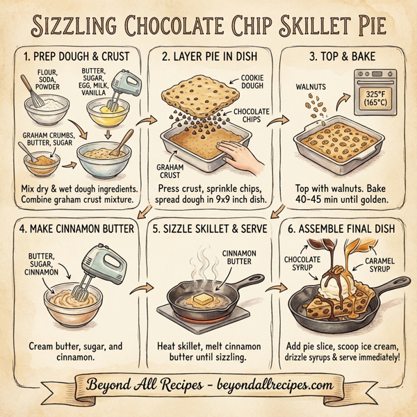 Sizzling Chocolate Chip Skillet Pie instructions