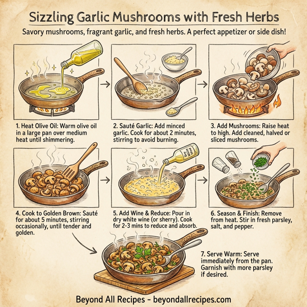 Sizzling Garlic Mushrooms with Fresh Herbs instructions