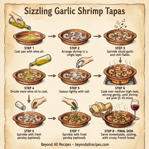 Sizzling Garlic Shrimp Tapas instructions