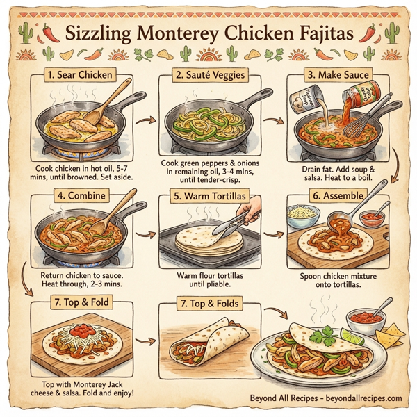 Sizzling Monterey Chicken Fajitas instructions