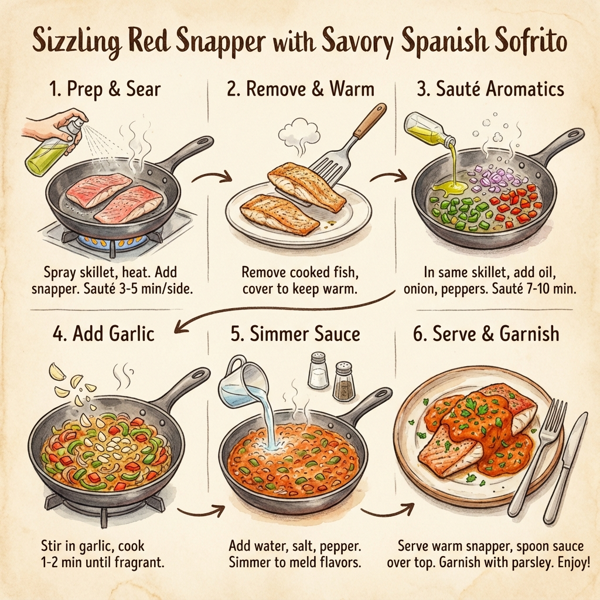 Sizzling Red Snapper with Savory Spanish Sofrito instructions