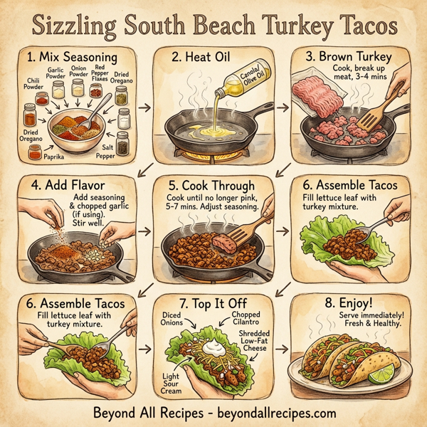 Sizzling South Beach Turkey Tacos instructions