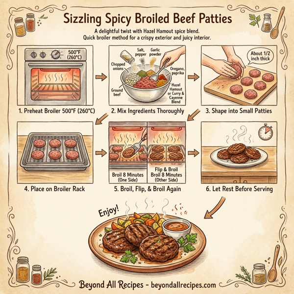Sizzling Spicy Broiled Beef Patties instructions