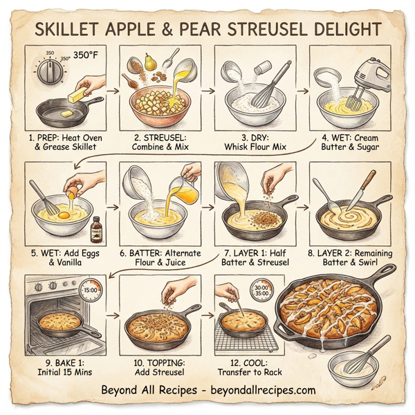 Skillet Apple & Pear Streusel Delight instructions