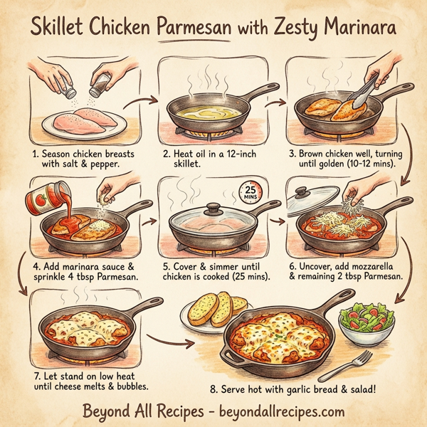 Skillet Chicken Parmesan with Zesty Marinara instructions