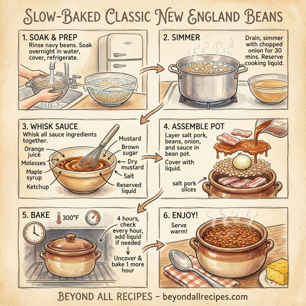 Slow-Baked Classic New England Beans instructions