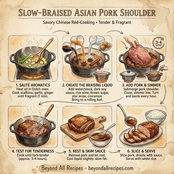Slow-Braised Asian Pork Shoulder instructions