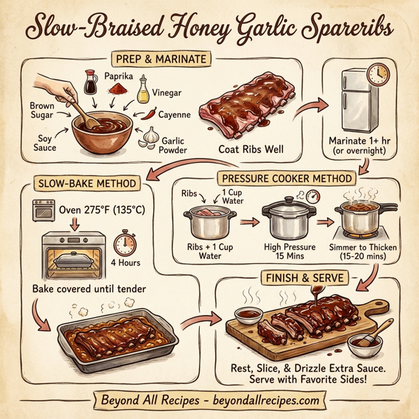 Slow-Braised Honey Garlic Spareribs instructions