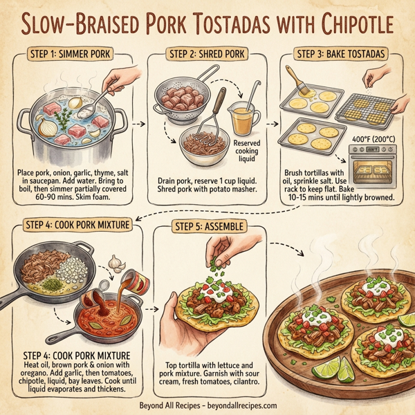 Slow-Braised Pork Tostadas with Chipotle instructions