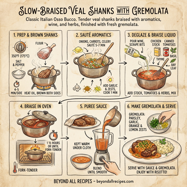 Slow-Braised Veal Shanks with Gremolata instructions