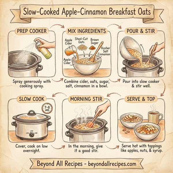 Slow-Cooked Apple-Cinnamon Breakfast Oats instructions