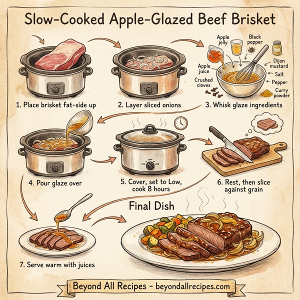 Slow-Cooked Apple-Glazed Beef Brisket instructions