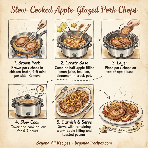 Slow-Cooked Apple-Glazed Pork Chops instructions
