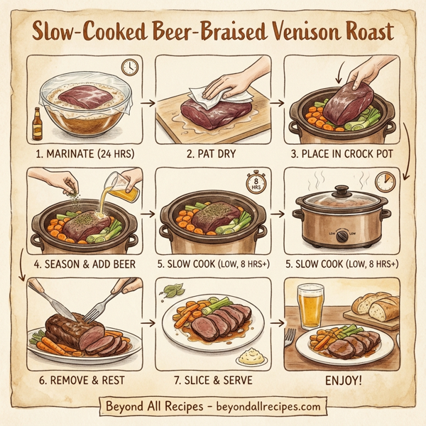Slow-Cooked Beer-Braised Venison Roast instructions
