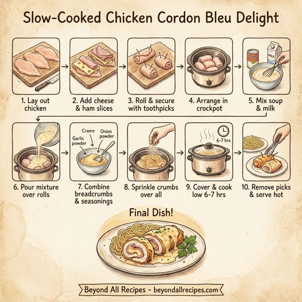 Slow-Cooked Chicken Cordon Bleu Delight instructions