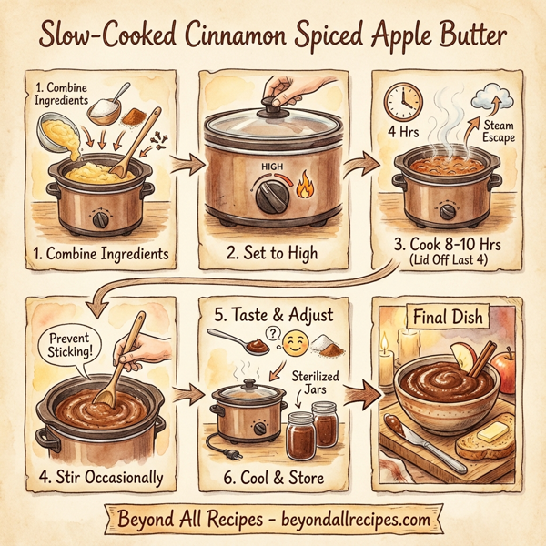 Slow-Cooked Cinnamon Spiced Apple Butter instructions