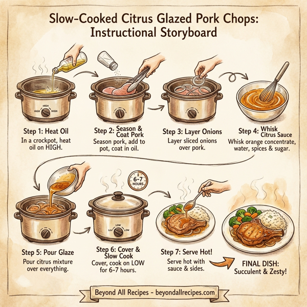 Slow-Cooked Citrus Glazed Pork Chops instructions