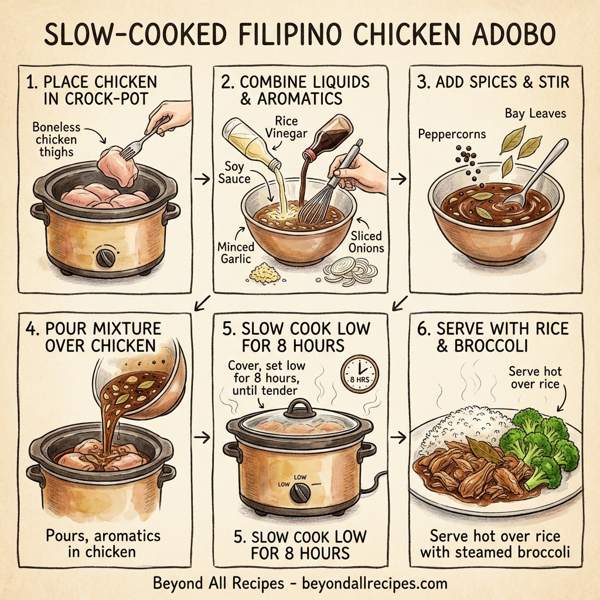 Slow-Cooked Filipino Chicken Adobo instructions