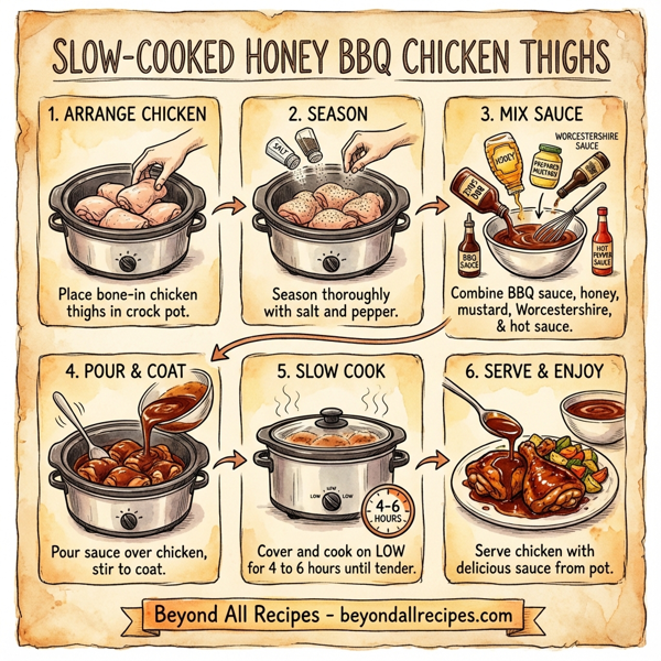 Slow-Cooked Honey BBQ Chicken Thighs instructions